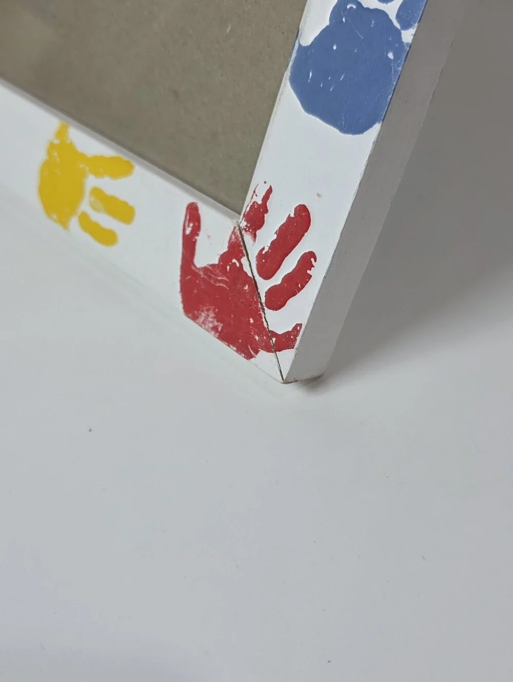 Vintage Colorful Handprint Picture Frame